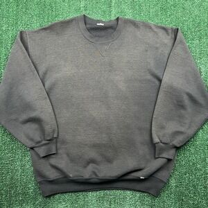 Vintage Russell Athletic Single V Crewneck Sweatshirt Men's XL Faded Black 90s